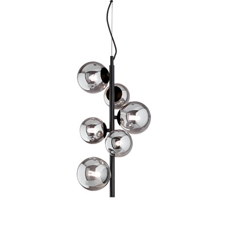 PERLAGE SP6 závěsné svítidlo 6x G9 LED 3W 370lm 3000K 26cm IP20, černé 1