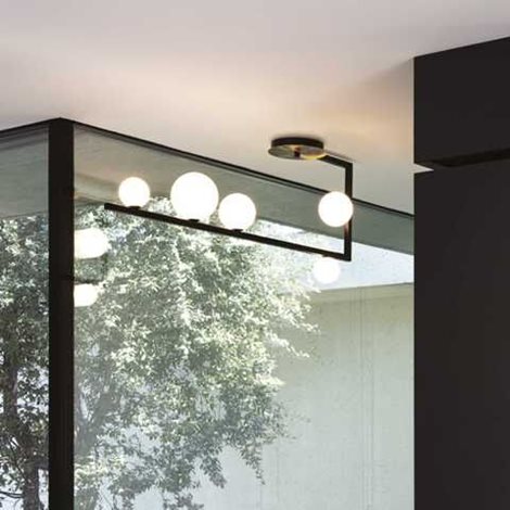 BIRDS PL5 stropní svítidlo 5x G9 LED 3W 370lm 3000K 115cm IP20, černé/mosazné 2