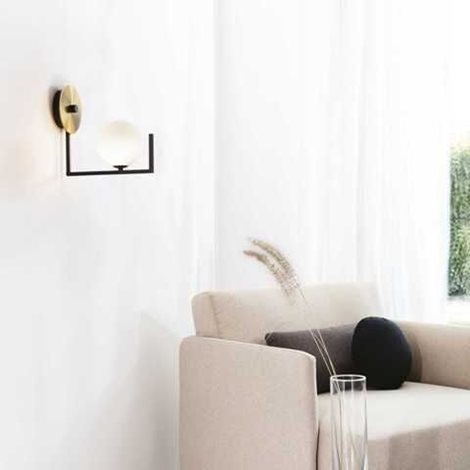 BIRDS AP1 nástěnné svítidlo 1x G9 LED 3W 370lm 3000K IP20, černé/mosazné 2