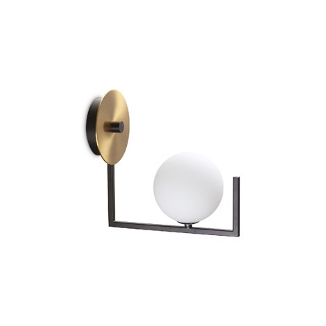 BIRDS AP1 nástěnné svítidlo 1x G9 LED 3W 370lm 3000K IP20, černé/mosazné 1
