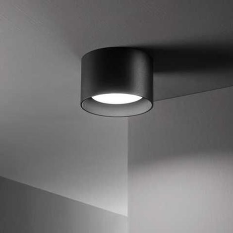 SPIKE PL1 stropní přisazené svítidlo 1x GX53 LED 9W 910lm 3000K kulaté 10cm IP20, černé 2