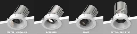 BENTO podhledové svítidlo LED 9W 730lm 3000K 36° CRI90 IP20, černé 2