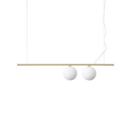 PERLINE SP2 závěsné svítidlo 2x G9 LED 3W 370lm 3000K 100,5cm IP20, mosazné