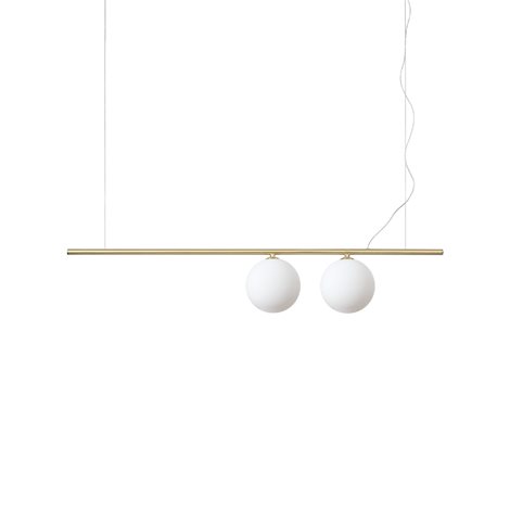 PERLINE SP2 závěsné svítidlo 2x G9 LED 3W 370lm 3000K 100,5cm IP20, mosazné