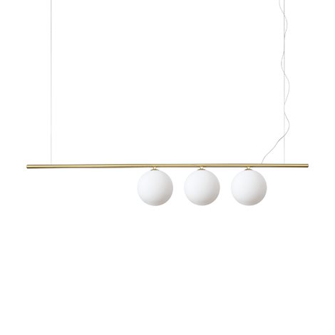 PERLINE SP3 závěsné svítidlo 3x G9 LED 3W 370lm 3000K 120,5cm IP20, mosazné