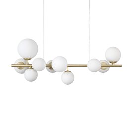 PERLAGE SP10 závěsné svítidlo 10x G9 LED 3W 370lm 3000K 81cm IP20, mosazné