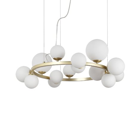 PERLAGE SP14 závěsné svítidlo 14x G9 LED 3W 370lm 3000K 85cm IP20, mosazné 1
