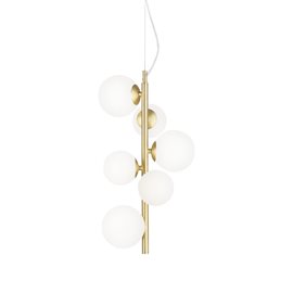 PERLAGE SP6 závěsné svítidlo 6x G9 LED 3W 370lm 3000K 26cm IP20, mosazné