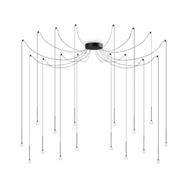 LUCCIOLA SP16 závěsné LED svítidlo 16W 1150lm 3000K IP20, černé