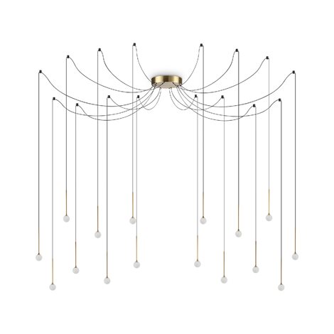 LUCCIOLA SP16 závěsné LED svítidlo 16W 1150lm 3000K IP20, mosazné