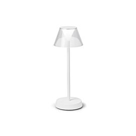 LOLITA TL venkovní dobíjecí stolní lampa LED 7W 200lm 3000K 34,5cm IP54, bílá