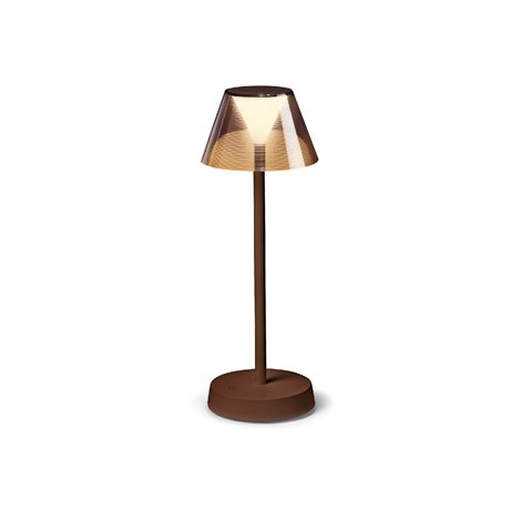 LOLITA TL venkovní dobíjecí stolní lampa LED 7W 200lm 3000K 34,5cm IP54, kávově hnědá