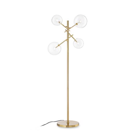 EQUINOXE PT4 stojací lampa 4x G4 LED 2W 160lm 3000K 166cm IP20, mosazné