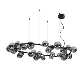 PERLAGE SP30 závěsné svítidlo 30x G9 LED 3W 370lm 3000K 143cm IP20, černé