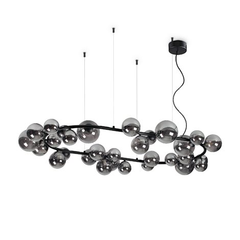 PERLAGE SP30 závěsné svítidlo 30x G9 LED 3W 370lm 3000K 143cm IP20, černé