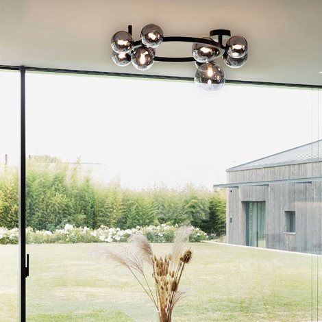 PERLAGE PL10 stropní svítidlo 10x G9 LED 3W 370lm 3000K 70cm IP20, černé 2