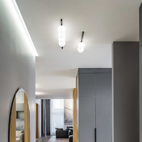 BINOMIO PL2 stropní svítidlo 2x G9 LED 3W 370lm 3000K 55,7cm IP20, černé 2