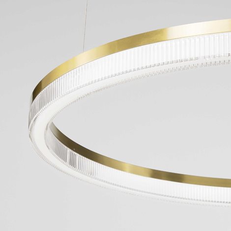 CROWN závěsné svítidlo LED 42W 3400lm 3000K 80cm IP20, zlaté 2