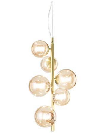 PERLAGE SP6 závěsné svítidlo 6x G9 LED 3W 370lm 3000K 26cm IP20, jantarové