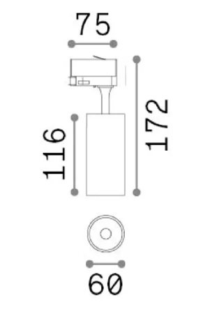 FOX lištové bodové svítidlo LED 15W 1700lm 4000K On-Off 41° CRI90 IP20, bílá 3