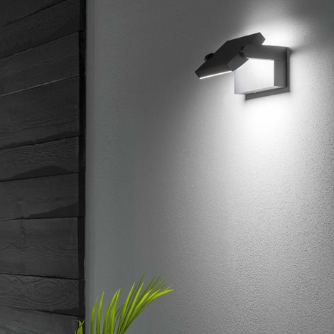 SWIPE AP venkovní nástěnné LED svítidlo 20,5W 2000lm 3000K 21,2cm IP54, šedé 2