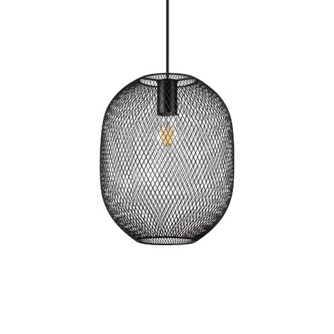 NET SP1 závěsné svítidlo 1x E27 42W bez zdroje 24,5cm IP20, černé 1