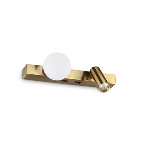 PING PONG AP nástěnné svítidlo, LED 6W, 600lm, 3000K, IP20, mosazné 1