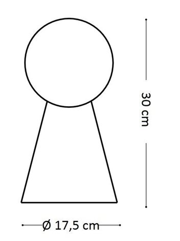 BIRILLO TL1 stolní lampa 1xE27 60W bez zdroje 30cm IP20, bílá 4