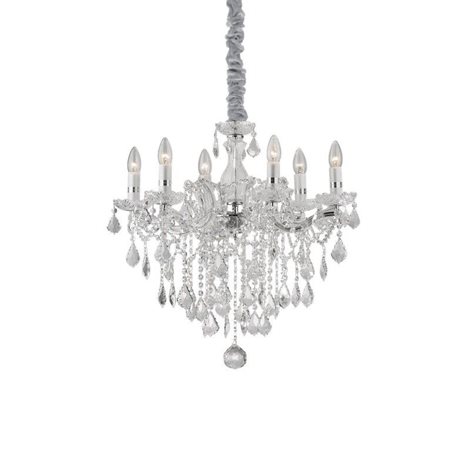 FLORIAN SP6 závěsné svítidlo 6x E14 40W bez zdroje 60cm IP20, chromové 4