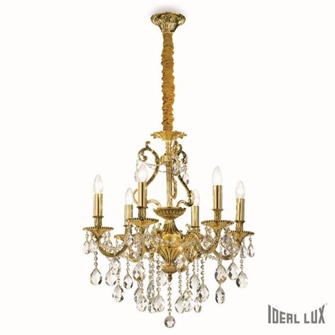 GIOCONDA SP6 závěsné svítidlo 6x E14 40W bez zdroje 62cm IP20, zlaté 2