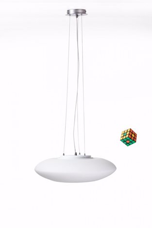 GLORY SP3 závěsné svítidlo 3x E27 60W bez zdroje 40cm IP20, bílé sklo 4