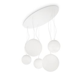 MAPA BIANCO SP5 závěsné svítidlo 5xE27 60W bez zdroje 105cm IP20, bílé