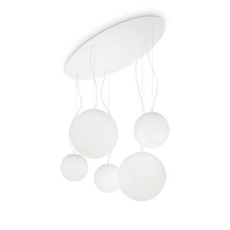 MAPA BIANCO SP5 závěsné svítidlo 5xE27 60W bez zdroje 105cm IP20, bílé