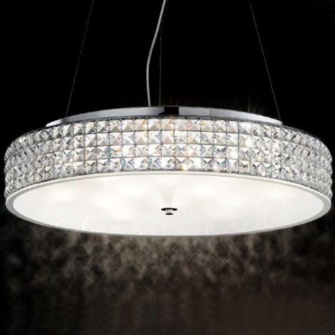 ROMA SP12 stropní závěsné svítidlo 12x G9 LED 3W 370lm 3000K 60cm IP20, chromové 3