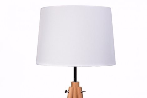 YORK PT1 stojací lampa 1x E27 60W bez zdroje 164cm IP20, dřevo+bílé 2