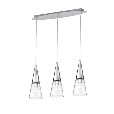 CONO SP3 závěsné svítidlo 3x E14 40W bez zdroje 60cm IP20, chromové 2