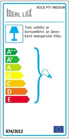 SOLE PT1 venkovní stojací lampa 1x E27 60W bez zdroje 40cm IP20, bílá 2