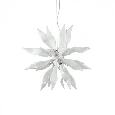LEAVES SP8 závěsné svítidlo 8x G9 LED 3W 370lm 3000K 63cm IP20, bílé 2