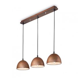 FOLK SP3 závěsné svítidlo 3x E27 60W bez zdroje 72cm IP20, zrezivělé