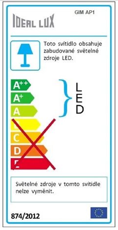 GIM AP1 nástěnné LED svítidlo 6W 530lm 3000K 12cm IP20, bílé 3