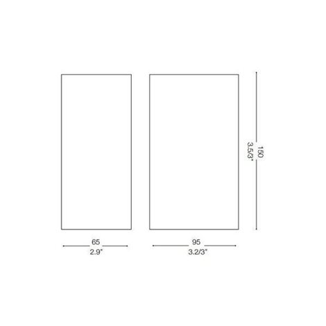 UP AP2 venkovní nástěnné svítidlo 2x G9 15W bez zdroje 15cm hranaté IP44, antracitové 2