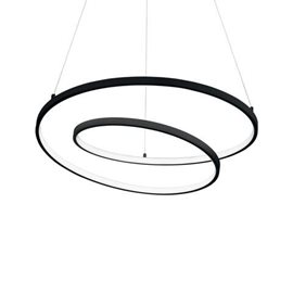OZ SP závěsné LED svítidlo 55W 6100lm 3000K On-Off 80cm IP20, černé