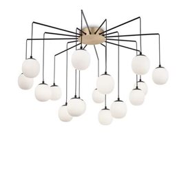 RHAPSODY SP16 závěsné svítidlo 16x G9 LED 3W 370lm 3000K 95cm IP20, černé