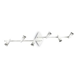 Alfa PL6 přisazené bodové svítidlo 6xGU10 5W 480lm 3000K 107cm IP20, bílé