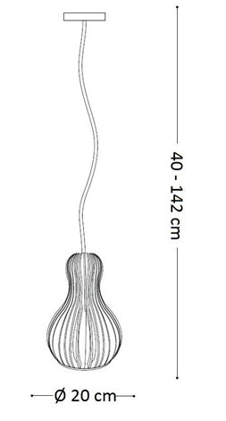 CITRUS-3 SP1 závěsné svítidlo 1x E27 60W bez zdroje 20cm IP20, dřevěné 2