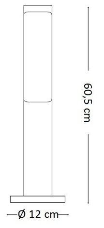 ETERE PT venkovní sloupkové LED svítidlo 9,5W 1350lm 4000K 60,5cm IP44, antracitové 3