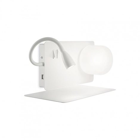 BOOK-1 AP2 nástěnné svítidlo 1x LED 3W 200lm 3000K + 1x G9 28W bez zdroje 37,5cm IP20, bílé 2