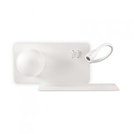 BOOK-2 AP2 nástěnné svítidlo 1x LED 3W 200lm 3000K + 1x G9 28W bez zdroje 37,5cm IP20, bílé