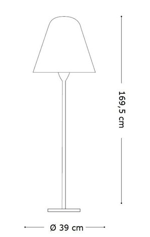 ITACA PT1 venkovní stojací lampa 1x E27 60W bez zdroje 170cm IP44, bílá 2