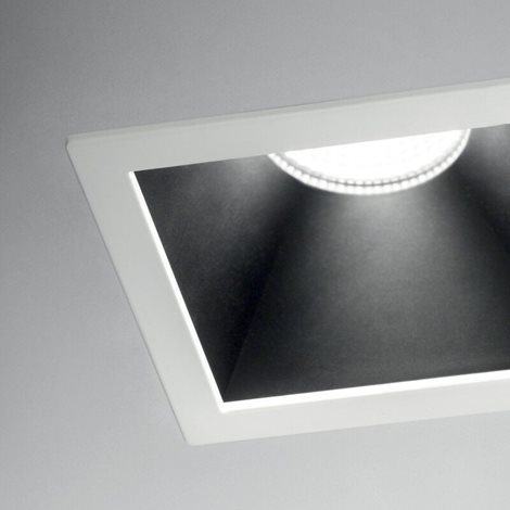 GAME SQUARE zápustné LED svítidlo 11W 1100lm 3000K 8,4cm hranaté IP20, černé 3